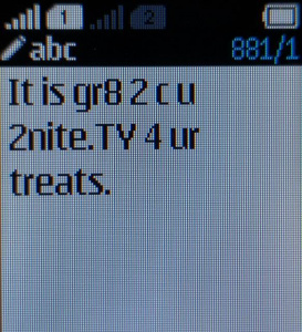 Detail psan? SMS na tla??tkov?m telefonu.