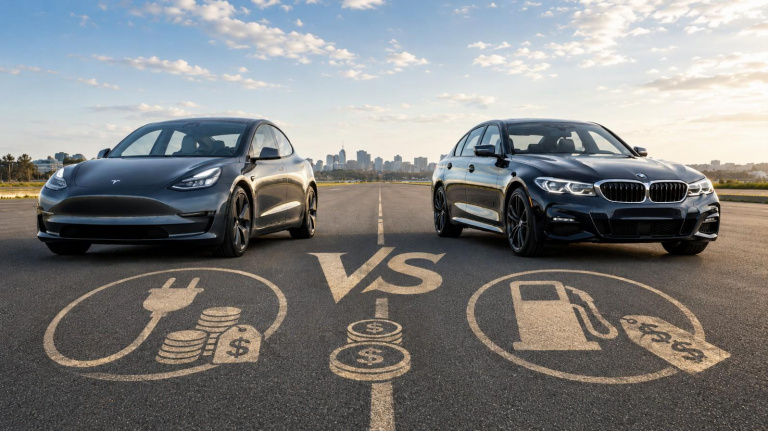 Tesla a BMW 3
