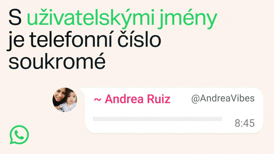 Uživatelská jména v aplikaci WhatsApp
