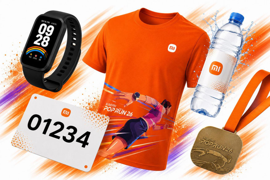 Obsah startovního setu pro Xiaomi POP Run Prague 2026