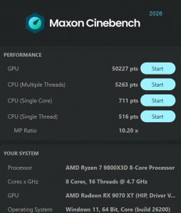 Výsledek benchmarku herního počítače Asus ROG G700