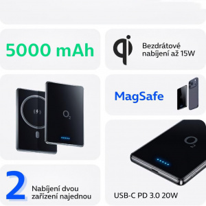 Nabízí magnetické ukotvení na záda a kapacitu 5 000 mAh Nabízí magnetické ukotvení na záda a kapacitu 5 000 mAh