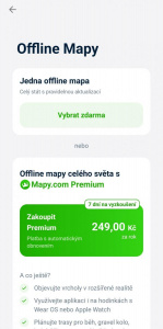 Mapy.com Premium pro offline mapy Nabídka Mapy.com Premium pro offline mapy celého světa