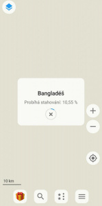 Stahování mapy v Organic Maps Stahování offline mapy Bangladéše v aplikaci Organic Maps