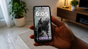 Samsung Galaxy S23 se zeleným pruhem na displeji