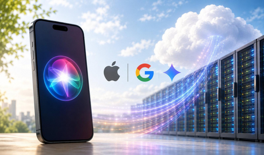 Siri AI na iPhonu s napojením na Apple, Google a cloudové servery