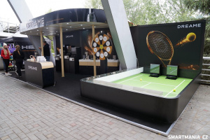 Popup stánek značky Dreame na WTA250 Livesport Prague Open 2026