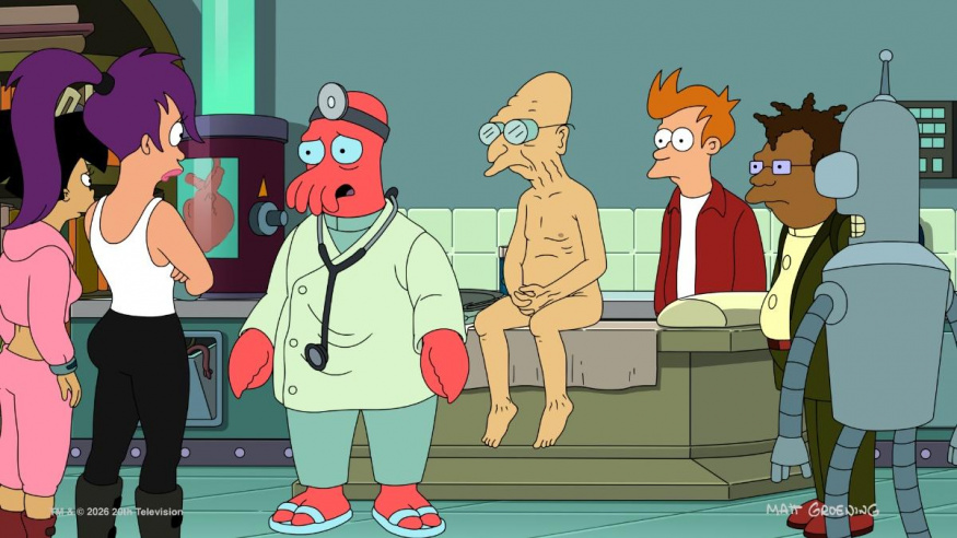 Snímek ze 14. řady seriálu Futurama Snímek ze 14. řady seriálu Futurama