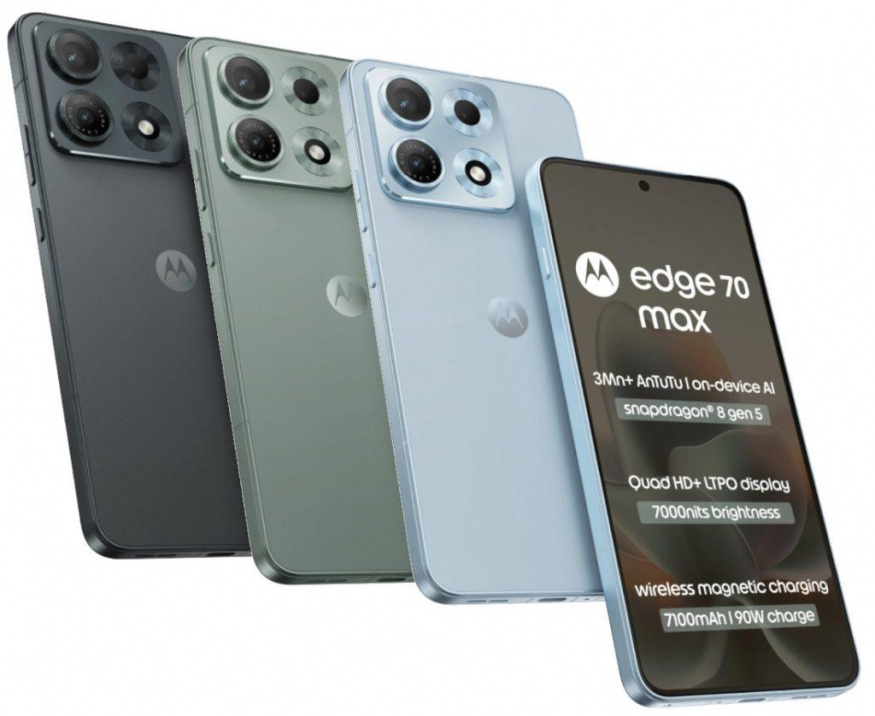 Motorola Edge 70 Max ve všech barevných variantách Motorola Edge 70 Max ve všech barevných variantách