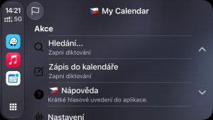 Screenshot z aplikace My Calendar (CarPlay) Screenshot z aplikace My Calendar (CarPlay)