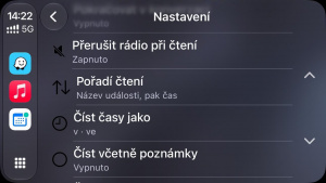 Screenshot z aplikace My Calendar (CarPlay) Screenshot z aplikace My Calendar (CarPlay)