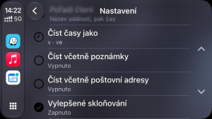 Screenshot z aplikace My Calendar (CarPlay) Screenshot z aplikace My Calendar (CarPlay)