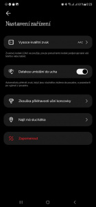 Sluchátka podporují AAC a LDAC Sluchátka podporují AAC a LDAC
