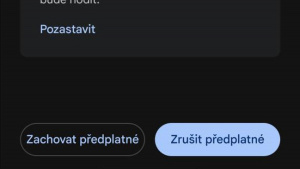 Tlačítka pro pozastavení a zrušení předplatného v Google Play