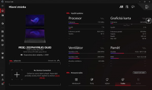 Aplikace Armoury Crate Aplikace Armoury Crate