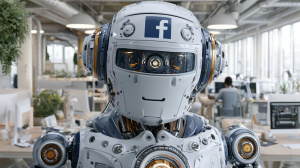 Robot v kancelářích Facebooku (ilustrační obrázek)