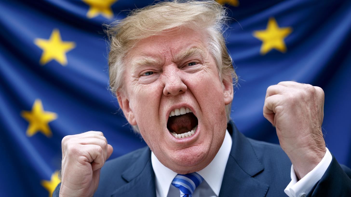 Donald Trump naštvaný na Evropskou unii (ilustrační obrázek)