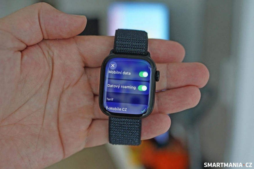 Mobilní data na Apple Watch Series 10 Mobilní data a datový roaming aktivované na Apple Watch v síti T-Mobile CZ