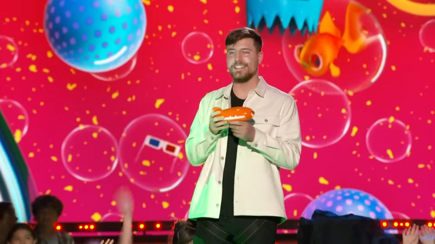 Jimmy Donaldson alias MrBeast na Kids' Choice Awards 2023 Jimmy Donaldson alias MrBeast na Kids' Choice Awards 2023