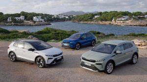 Elektromobil Škoda Elroq ve třech barvách