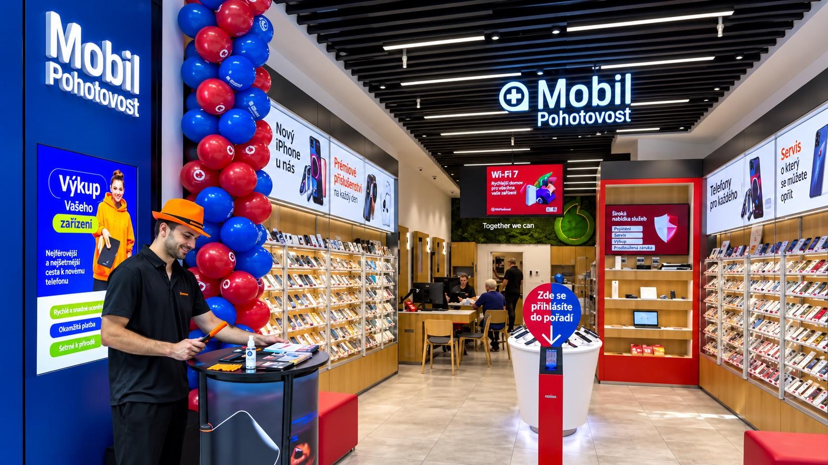 Vodafone a Mobil Pohotovost otevřely společnou prodejnu na Chodově. Nabídne tarify, telefony i výkup zařízení