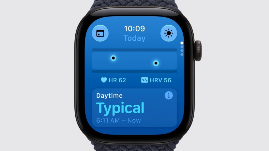 Denní životní funkce využívají častější měření Apple Watch Series 12 zobrazují denní tep 62 a HRV 56 v aplikaci Životní funkce