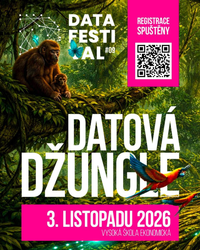 Data Festival VŠE otevírá registrace. Sestavte si vlastní program v Datové džungli Data Festival VŠE otevírá registrace. Sestavte si vlastní program v Datové džungli