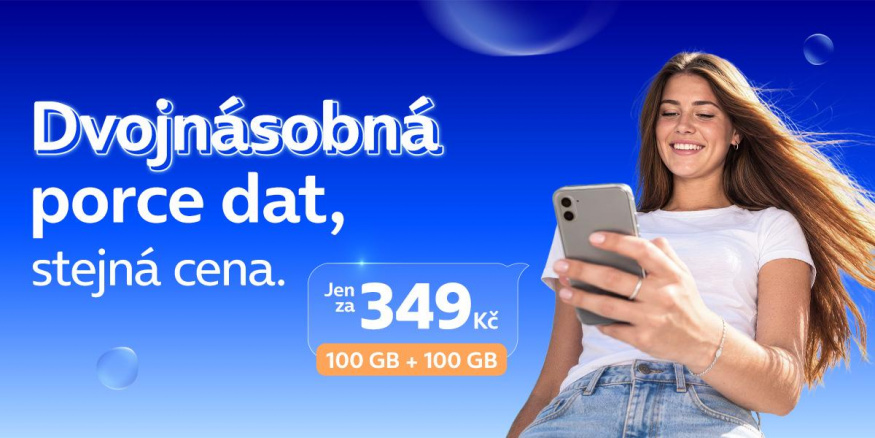 O2 zdvojnásobuje data v Datamanii: 200 GB za 349 Kč měsíčně O2 zdvojnásobuje data v Datamanii: 200 GB za 349 Kč měsíčně