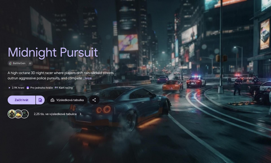 Vyzkoušeli jsme si například hru Midnight Pursuit Vyzkoušeli jsme si například hru Midnight Pursuit