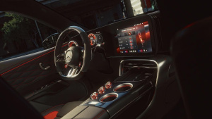 Detailní pohled na elektromobil Mercedes-Benz AMG GT SUV Detailní pohled na elektromobil Mercedes-Benz AMG GT SUV