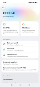 Tady ColorOS zobrazuje dlaždice Tady ColorOS zobrazuje dlaždice