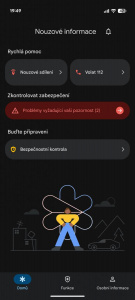 Aplikace Nouzové informace od Googlu Aplikace Nouzové informace od Googlu