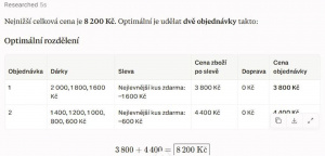 Tabulka Perplexity s objednávkami za 3 800 a 4 400 Kč Tabulka Perplexity s objednávkami za 3 800 a 4 400 Kč