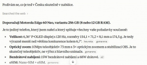 Doporučení Motoroly Edge 60 Neo od Claudu Doporučení Motoroly Edge 60 Neo od Claudu