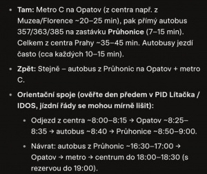 Přibližné odjezdy do Průhonic a zpět v mobilní odpovědi Groku Přibližné odjezdy do Průhonic a zpět v mobilní odpovědi Groku