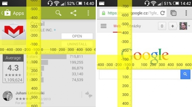 Pixel Ruler: Šikovná pomůcka pro všechny Android a webové vývojáře ...